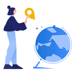 Illustration eines Globus